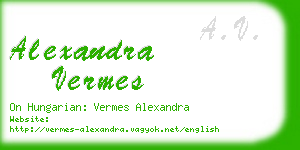 alexandra vermes business card